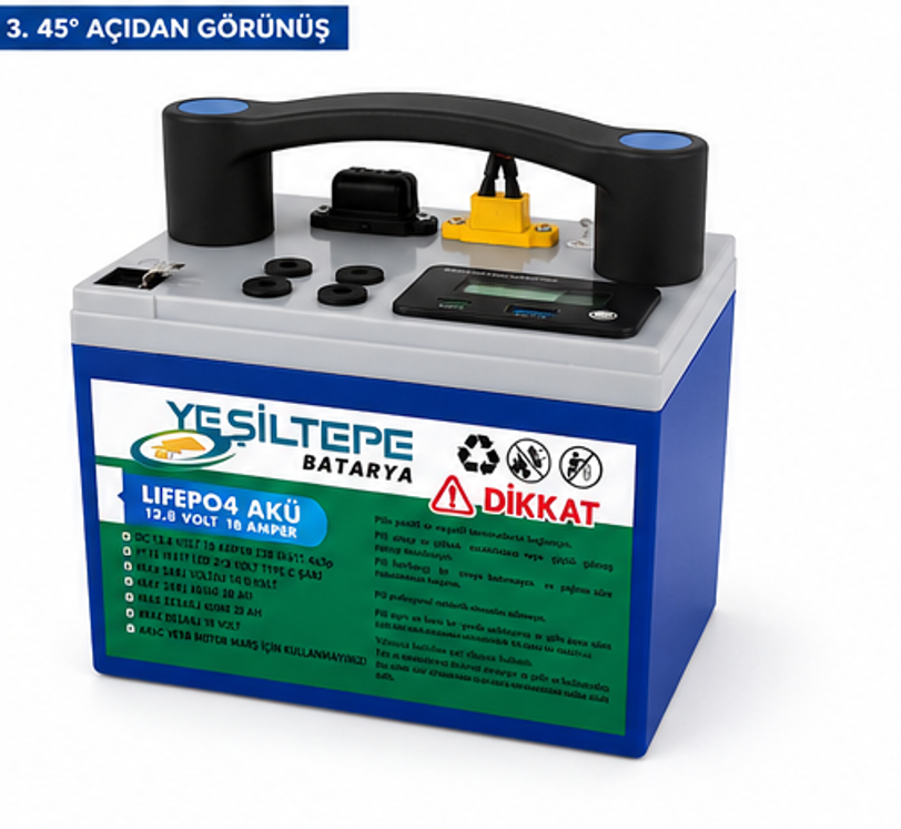 LiFePO4 Güç İstasyonu – 12.8V 18Ah (230.4Wh)